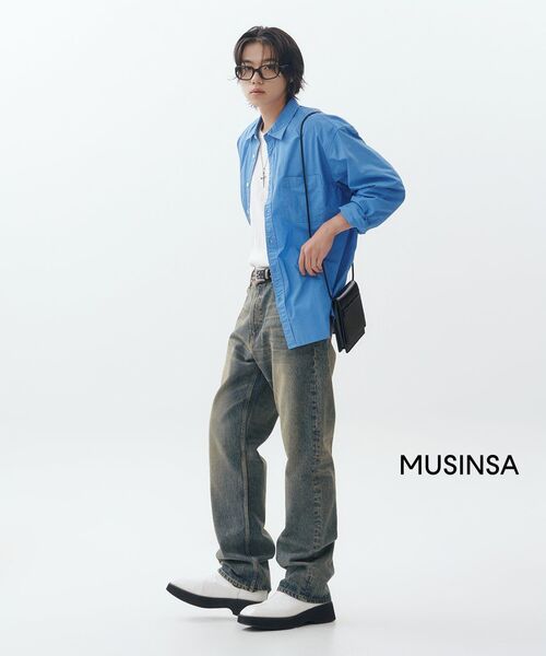 MUSINSA STANDARD（ムシンサスタンダード）の「リラックスドウォッシュドポプリンシャツ[ダスティブルー]（シャツ/ブラウス・メンズ・その他・X-LARGE/XX-LARGE/SMALL/MEDIUM/LARGE）」の12枚目の写真