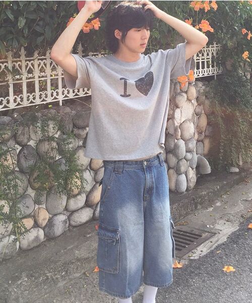 SCALLYWAG（スカリーワグ）の「アイラブクロップTシャツ[グレー]（Tシャツ/カットソー・レディース・その他・LARGE/SMALL/MEDIUM）」の21枚目の写真