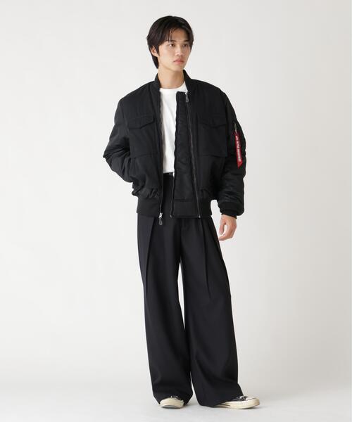 Alpha Industries(アルファインダストリーズ)の「Alpha Industries/アルファインダストリーズ/MA-1 MIXED COTTON FLIGHT JACKET/エムエーワン ミックスド コットン フライト ジャケット(MA-1・メンズ・ブラック/オリーブ系・L/M/XL/2XL)」の6枚目の写真