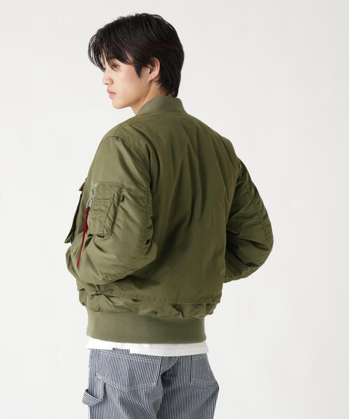 ALPHA INDUSTRIES / フライトジャケット/M/コットン/GRN/無地 Alpha Industries/アルファインダストリーズ/MA-1 MIXED COTTON FLIGHT