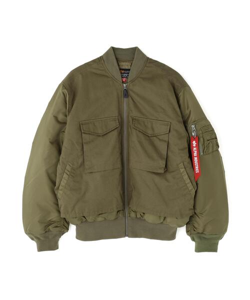 Alpha Industries(アルファインダストリーズ)の「Alpha Industries/アルファインダストリーズ/MA-1 MIXED COTTON FLIGHT JACKET/エムエーワン ミックスド コットン フライト ジャケット(MA-1・メンズ・ブラック/オリーブ系・L/M/XL/2XL)」の17枚目の写真