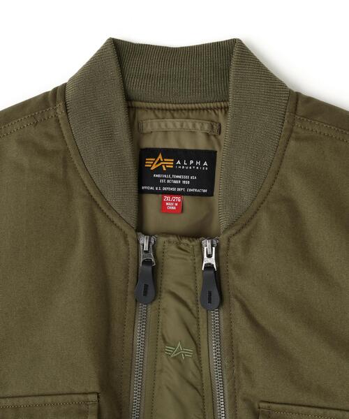 Alpha Industries(アルファインダストリーズ)の「Alpha Industries/アルファインダストリーズ/MA-1 MIXED COTTON FLIGHT JACKET/エムエーワン ミックスド コットン フライト ジャケット(MA-1・メンズ・ブラック/オリーブ系・L/M/XL/2XL)」の18枚目の写真