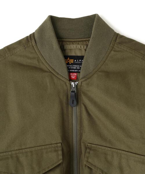 Alpha Industries(アルファインダストリーズ)の「Alpha Industries/アルファインダストリーズ/MA-1 MIXED COTTON FLIGHT JACKET/エムエーワン ミックスド コットン フライト ジャケット(MA-1・メンズ・ブラック/オリーブ系・L/M/XL/2XL)」の19枚目の写真