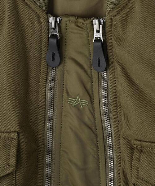 Alpha Industries(アルファインダストリーズ)の「Alpha Industries/アルファインダストリーズ/MA-1 MIXED COTTON FLIGHT JACKET/エムエーワン ミックスド コットン フライト ジャケット(MA-1・メンズ・ブラック/オリーブ系・L/M/XL/2XL)」の21枚目の写真