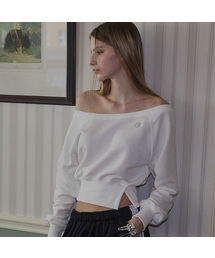 ROSEFRANTZ | Side Slit Off shoulder Sweatshirt [White](スウェット)