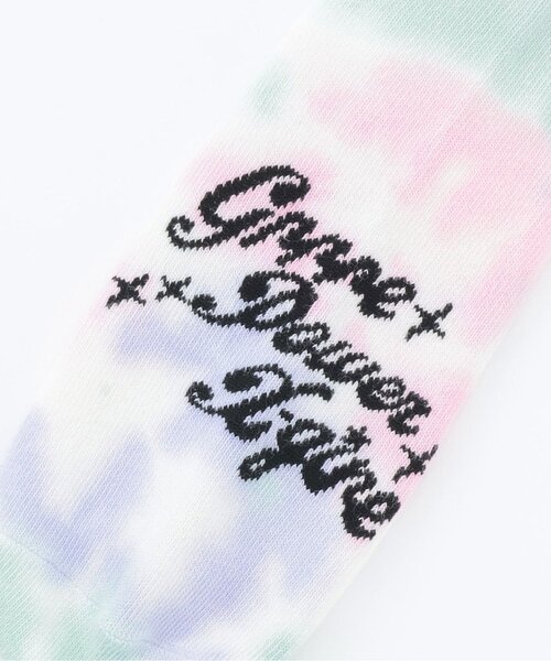 X-girl Stages（エックスガールステージス）の「タイダイ立体ロゴクルーソックス（ソックス/靴下・キッズ・カラフル・15-17cm/17-19cm/19-21cm）」の5枚目の写真