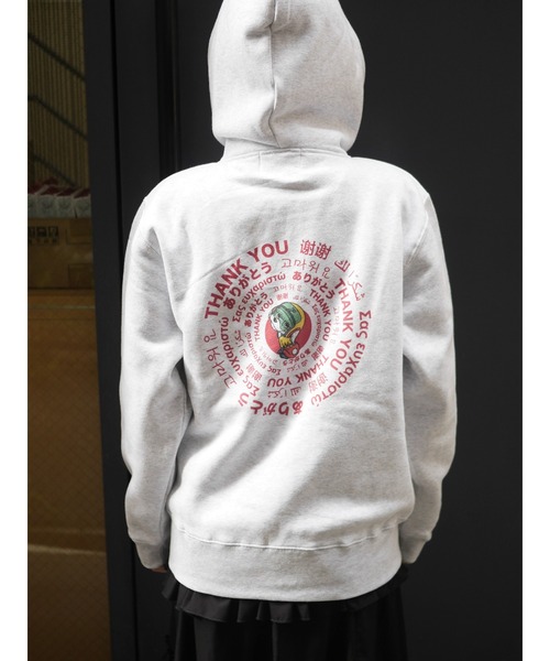 少年ジェッター（ショウネンジェッター）の「ARIGATO ZIP HOOD SW（パーカー・メンズ・アッシュグレー・M/L/XL）」の7枚目の写真
