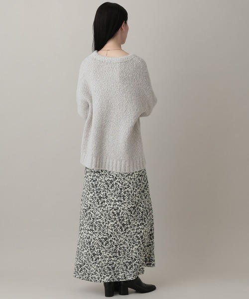 A part by（アパートバイ）の「フラワープリントナロースカート（スカート・レディース・アイボリー/ブラック/グリーン・SMALL/MEDIUM）」の5枚目の写真