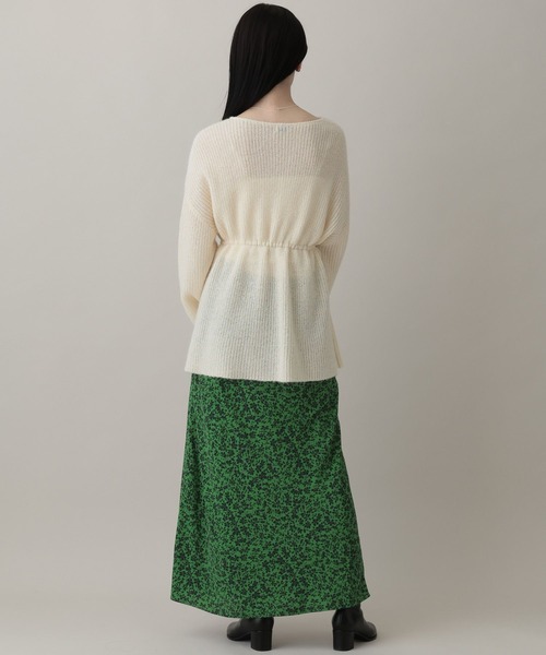 A part by（アパートバイ）の「フラワープリントナロースカート（スカート・レディース・アイボリー/ブラック/グリーン・SMALL/MEDIUM）」の19枚目の写真