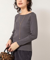 NOLLEY’S Sophi（ノーリーズソフィ）の「《手洗い可能》ウール混ワイドリブ袖口配色プルオーバー（ニット/セーター）」