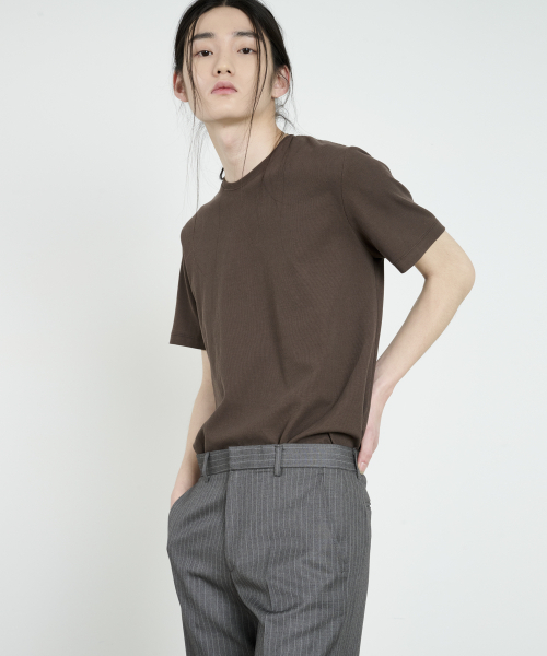 DUSTYWHITE(ダスティーホワイト)の「ブラウンリブTシャツ(Tシャツ/カットソー・メンズ・その他・MEDIUM/LARGE/X-LARGE)」の5枚目の写真