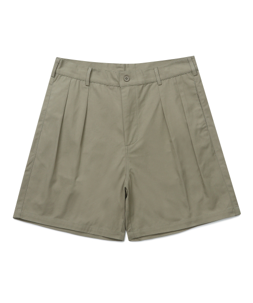 CONNECT KINLOCH(コネクトキンロック)の「ツーピンタックハーフパンツ(ライトカーキ)(その他パンツ・メンズ・その他・MEDIUM/LARGE/X-LARGE)」の2枚目の写真