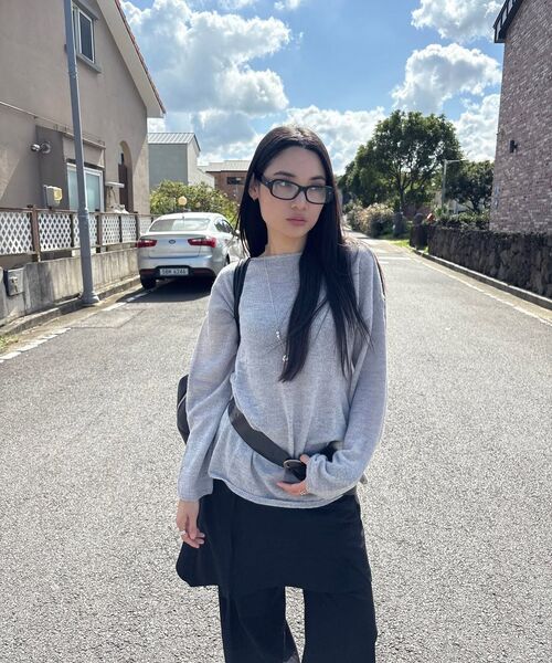 MONGDOL(モンドル)の「ルーズアルパカボートネックニットトップグレーMDKT119GRAY(ニット/セーター・レディース・その他・F)」の10枚目の写真