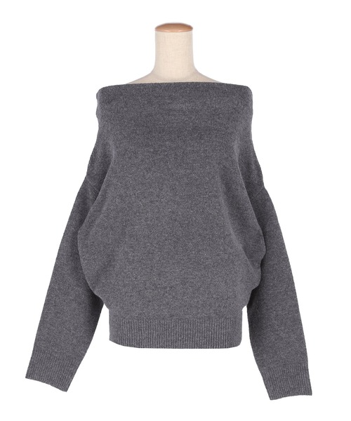 coca(coca)(コカ)の「縮絨ニットワンショルダートップス(ニット/セーター・レディース・ライトベージュ/チャコール・L/M)」の21枚目の写真