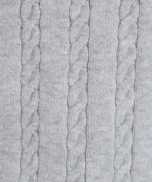 DRESKIP（ドレスキップ）の「【S-LL】配色ボタンがポイント 襟付きケーブルニット（ニット/セーター・レディース・オフホワイト/グレー/ワインレッド・04/03/02/01）」の12枚目の写真