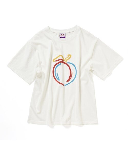 Between A and B（ビトウィーンエイアンドビー）の「リラックスフィットピーチプリントTシャツ[ホワイト]（Tシャツ/カットソー・レディース・その他・FREE）」の6枚目の写真