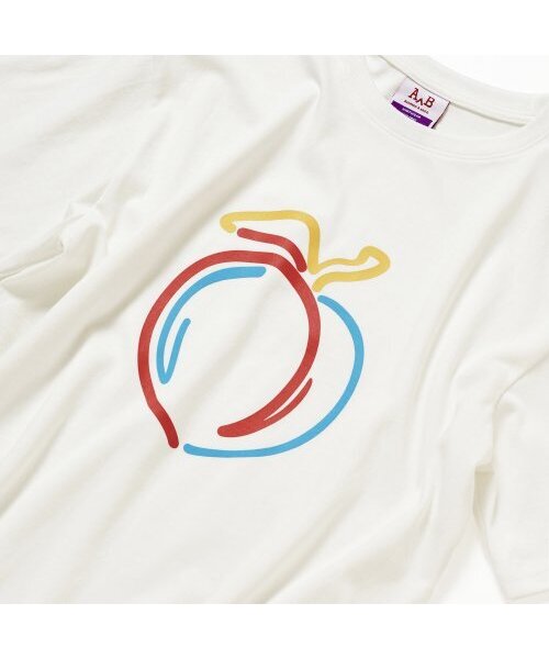 Between A and B（ビトウィーンエイアンドビー）の「リラックスフィットピーチプリントTシャツ[ホワイト]（Tシャツ/カットソー・レディース・その他・FREE）」の7枚目の写真