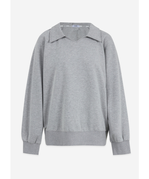 MICANE（ミケーネ）の「クーパーオープンカラー スウェットシャツ（スウェット・レディース・グレー/ブラック・SMALL/MEDIUM/LARGE）」の11枚目の写真