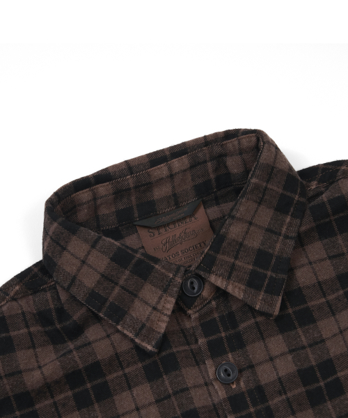 STIGMA(スティグマ)の「PIGMENT CROP OVER SHIRTS BROWN(シャツ/ブラウス・メンズ・その他・MEDIUM/LARGE/X-LARGE)」の3枚目の写真