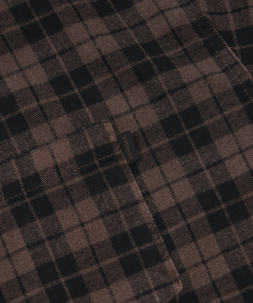 STIGMA(スティグマ)の「PIGMENT CROP OVER SHIRTS BROWN(シャツ/ブラウス・メンズ・その他・MEDIUM/LARGE/X-LARGE)」の4枚目の写真