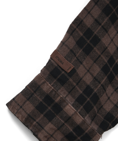 STIGMA(スティグマ)の「PIGMENT CROP OVER SHIRTS BROWN(シャツ/ブラウス・メンズ・その他・MEDIUM/LARGE/X-LARGE)」の7枚目の写真