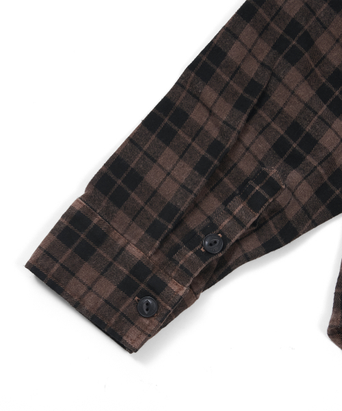 STIGMA(スティグマ)の「PIGMENT CROP OVER SHIRTS BROWN(シャツ/ブラウス・メンズ・その他・MEDIUM/LARGE/X-LARGE)」の8枚目の写真