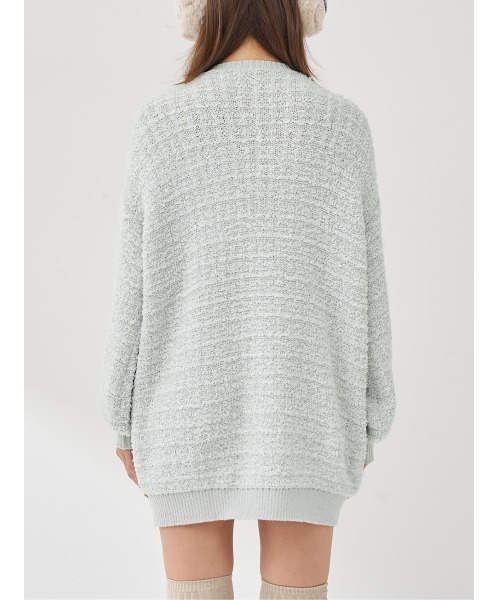 ダーリッチ　DDロゴツイードニットプルオーバー　WHT ダーリッチ Darich DDロゴツイードニットプルオーバー （ホワイト