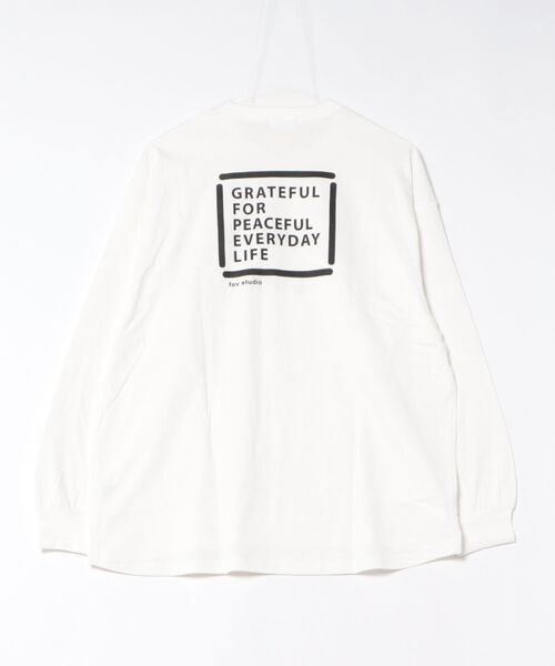 FOV（フォブ）の「FOV/フォブ PEACEFUL LIFE L/S Tシャツ（Tシャツ/カットソー・レディース・チャコールグレー/ブラック/ホワイト・F）」の10枚目の写真