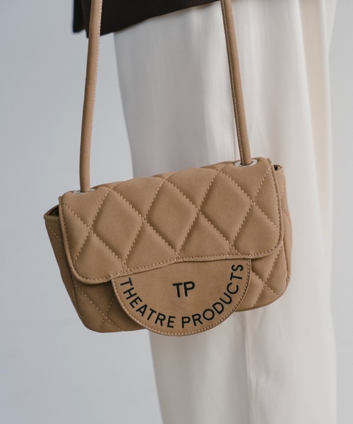 THEATRE PRODUCTS（シアタープロダクツ）の「フェイクスウェードキルティングバッグ（ハンドバッグ・レディース・ベージュ/ブラック・FREE）」の2枚目の写真