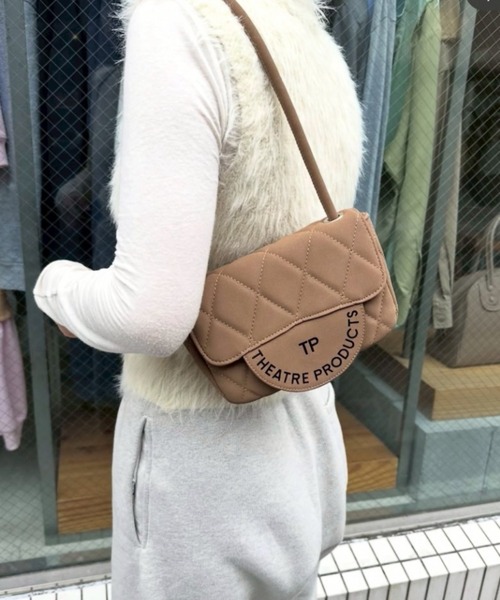 THEATRE PRODUCTS（シアタープロダクツ）の「フェイクスウェードキルティングバッグ（ハンドバッグ・レディース・ベージュ/ブラック・FREE）」の11枚目の写真