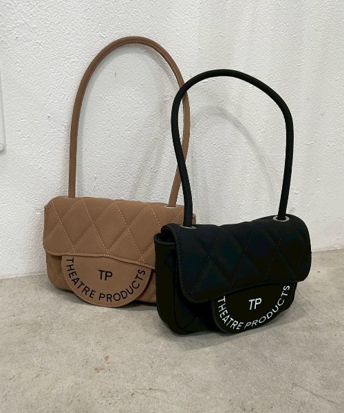 THEATRE PRODUCTS（シアタープロダクツ）の「フェイクスウェードキルティングバッグ（ハンドバッグ・レディース・ベージュ/ブラック・FREE）」の4枚目の写真