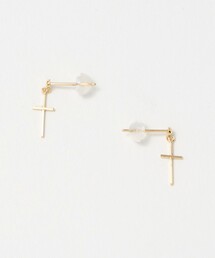 BEAUTY&YOUTH UNITED ARROWS | K10 クロス ピアス(ピアス(両耳用))