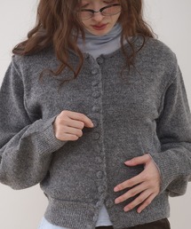 MUHET | covered-button crew neck cardigan / クルミボタンカーディガン(カーディガン/ボレロ)