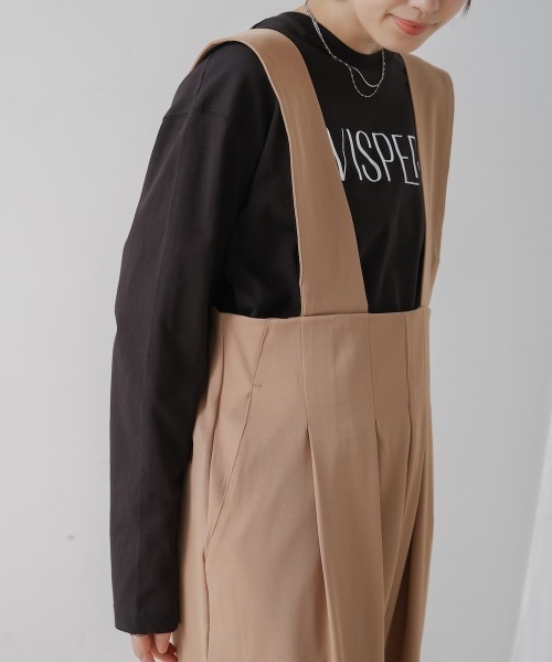 Bou Jeloud（ブージュルード）の「ハイウエストサロペット（サロペット/オーバーオール・レディース・ベージュ・MEDIUM）」の5枚目の写真