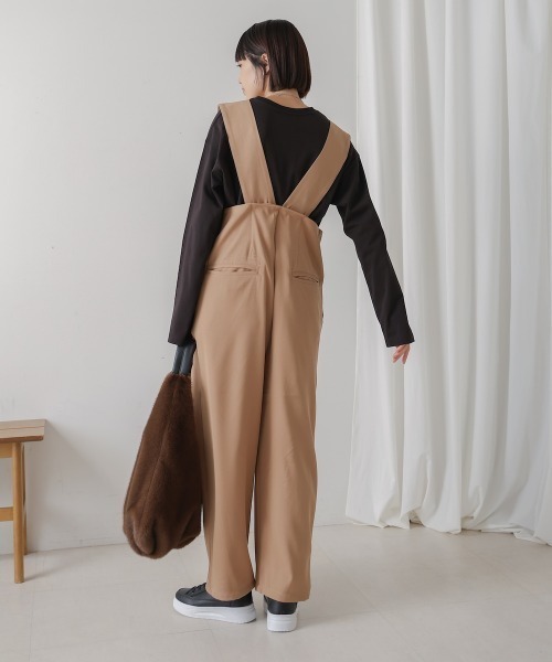 Bou Jeloud（ブージュルード）の「ハイウエストサロペット（サロペット/オーバーオール・レディース・ベージュ・MEDIUM）」の9枚目の写真