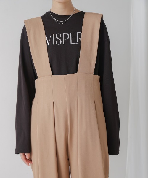 Bou Jeloud（ブージュルード）の「ハイウエストサロペット（サロペット/オーバーオール・レディース・ベージュ・MEDIUM）」の10枚目の写真