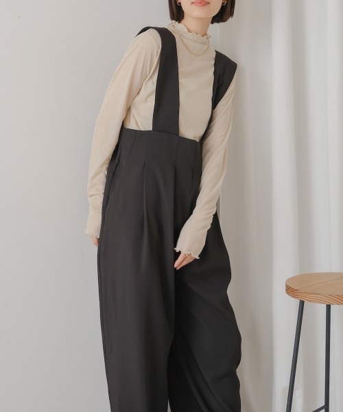 Bou Jeloud（ブージュルード）の「ハイウエストサロペット（サロペット/オーバーオール・レディース・ベージュ・MEDIUM）」の16枚目の写真