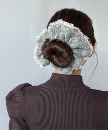 by muni:r（バイ ムニール）の「クラシックツイードフリルシュシュ（シュシュ）」