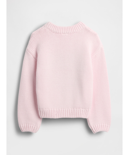 GAP（ギャップ）の「クルーネックセーター (幼児・ベビー)（ニット/セーター・キッズ・ネイビー/ピンク/ホワイト×レッド・110cm/105cm/100cm/95cm/90cm/80ｃｍ/70cm）」の7枚目の写真