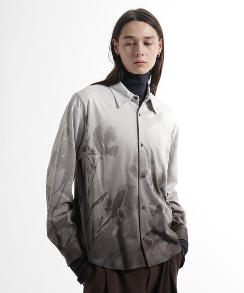 HARE(ハレ)の「フラワーグラデーションシャツ(HARE)(シャツ/ブラウス・メンズ・ブルー/グレー・FREE)」の1枚目の写真