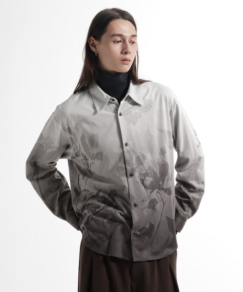 HARE(ハレ)の「フラワーグラデーションシャツ(HARE)(シャツ/ブラウス・メンズ・ブルー/グレー・FREE)」の9枚目の写真