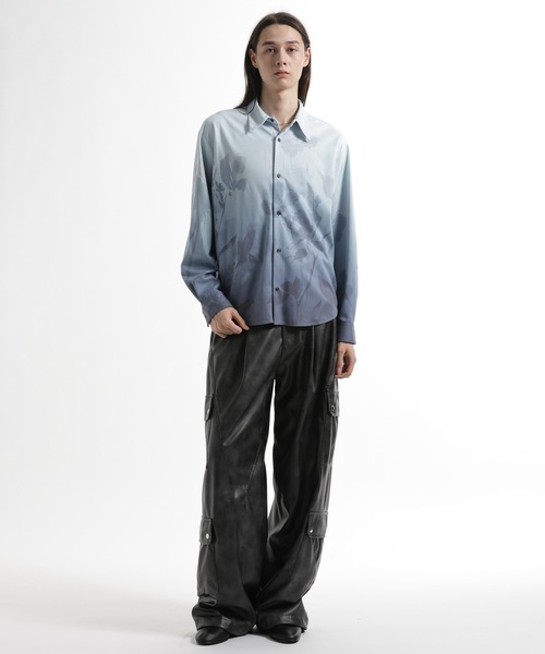 HARE(ハレ)の「フラワーグラデーションシャツ(HARE)(シャツ/ブラウス・メンズ・ブルー/グレー・FREE)」の6枚目の写真