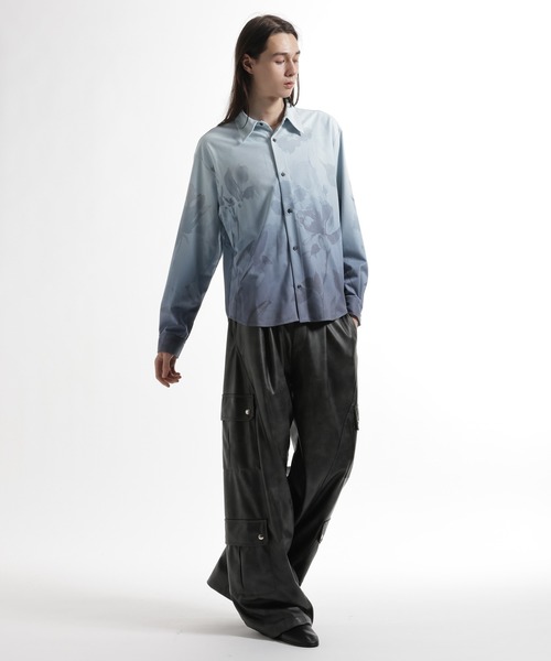 HARE(ハレ)の「フラワーグラデーションシャツ(HARE)(シャツ/ブラウス・メンズ・ブルー/グレー・FREE)」の7枚目の写真