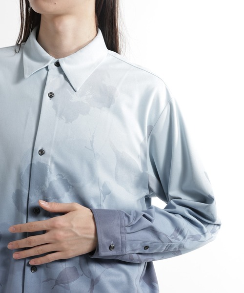 HARE(ハレ)の「フラワーグラデーションシャツ(HARE)(シャツ/ブラウス・メンズ・ブルー/グレー・FREE)」の20枚目の写真