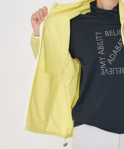 adabat（アダバット）の「【撥水】UVナイロンジップブルゾン（ブルゾン・レディース・サックスブルー/ライトイエロー系・38/40/42）」の18枚目の写真