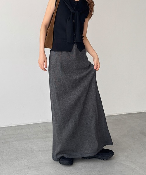 CANAL JEAN（キャナルジーン）の「Miller　パネルリブスカート（スカート・レディース・ブラック/グレー系その他・ONE SIZE）」の6枚目の写真