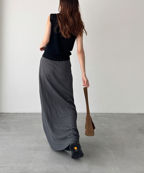 CANAL JEAN（キャナルジーン）の「Miller　パネルリブスカート（スカート・レディース・ブラック/グレー系その他・ONE SIZE）」の7枚目の写真