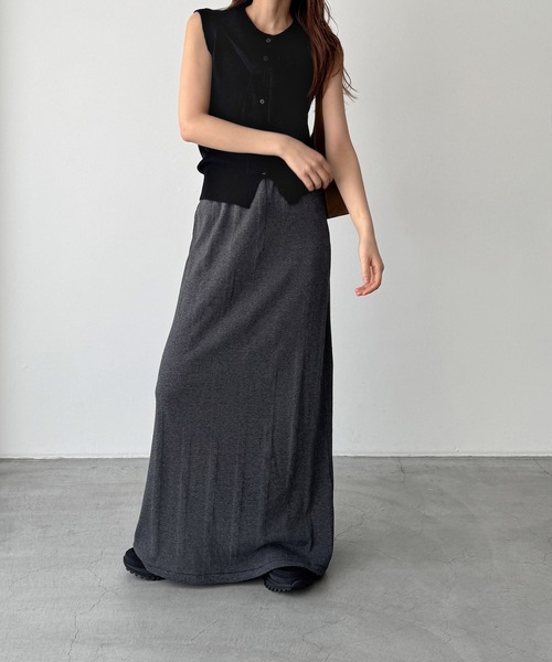 CANAL JEAN（キャナルジーン）の「Miller　パネルリブスカート（スカート・レディース・ブラック/グレー系その他・ONE SIZE）」の9枚目の写真