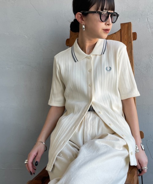 FRED PERRY/フレッドペリー] 別注 ツインティップライン リブ