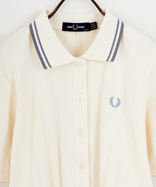 FRED PERRY ツインティップライン リブポロシャツ FRED PERRY/フレッドペリー] 別注 ツインティップライン リブ